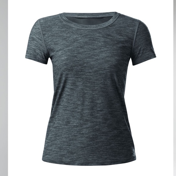 Lululemon Heather Black Mesh Back Beat The Heat Tee Size 6 - Picture 6 of 11